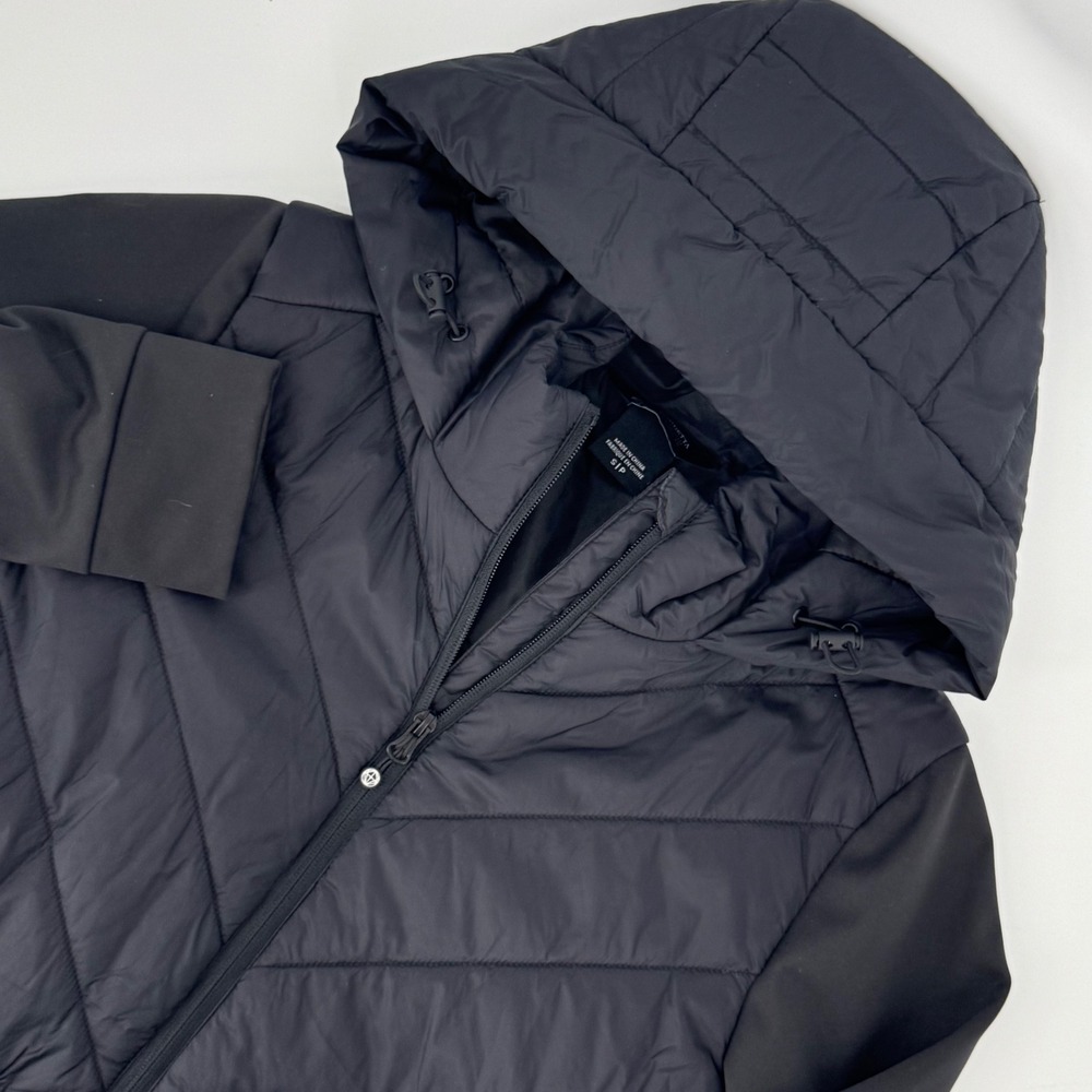 Mondetta Outdoor Project Black Quilted Full Zip Hooded Jacket Women's Small S